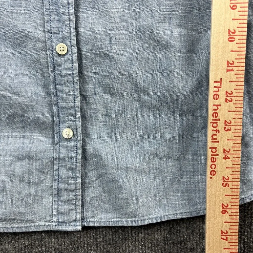 J.Crew Small Womens Top Button Down Chambray Long Sleeve Blouse - Picture 7 of 12